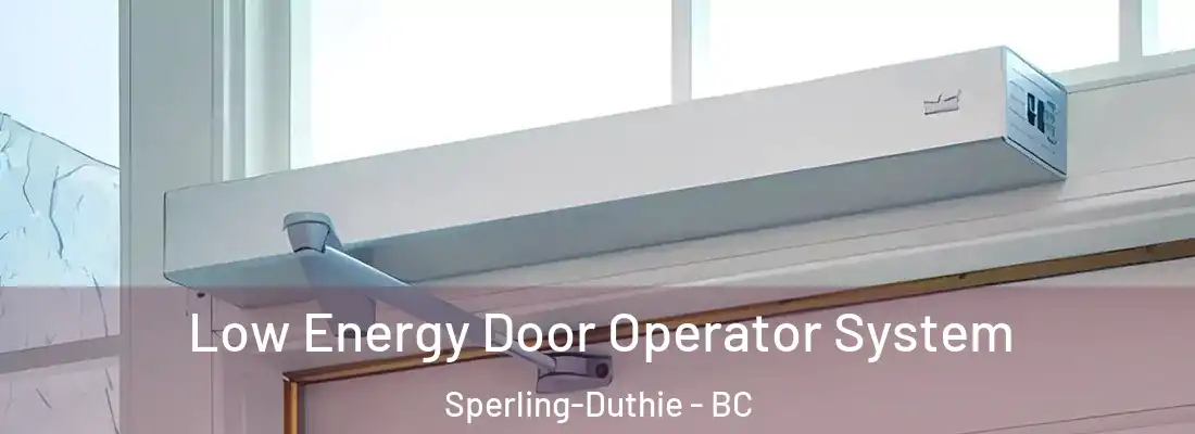  Low Energy Door Operator System Sperling-Duthie - BC